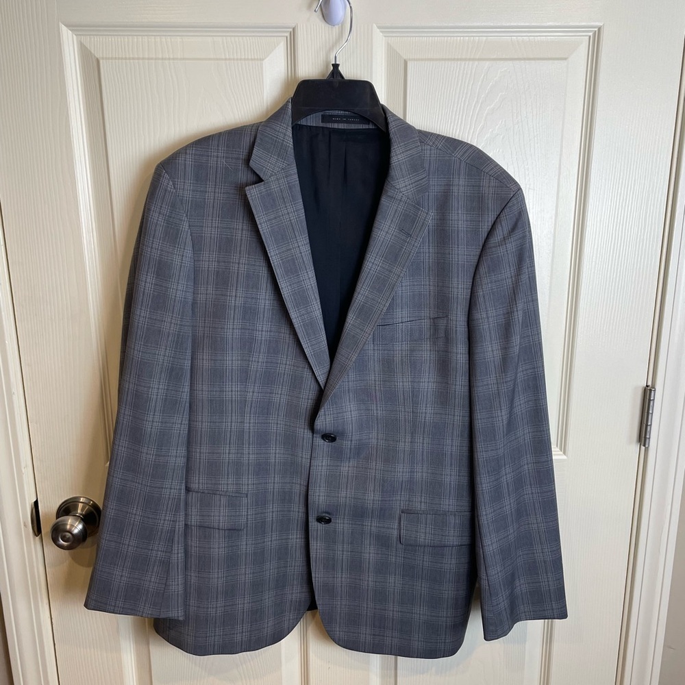 Hugo Boss Grey Plaid Men's Blazer 42 short